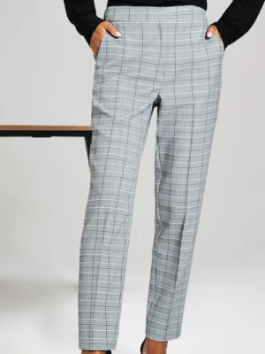 Sinsay - Spodnie cygaretki w kratkę - wielobarwny