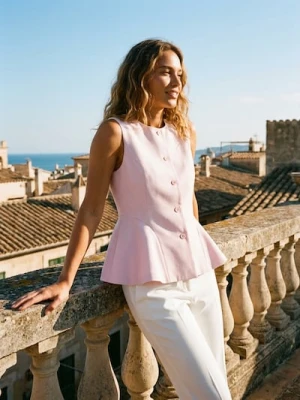 Sinsay - Spodnie cygaretki z domieszką wiskozy - biały