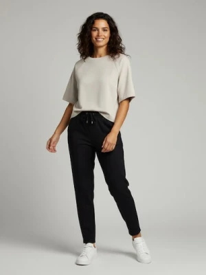 Sinsay - Spodnie cygaretki z dzianiny z wiskozą - czarny