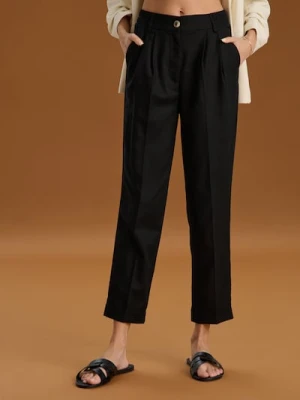 Sinsay - Spodnie - czarny