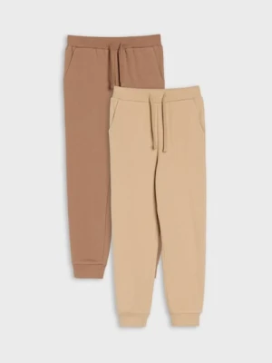 Sinsay - Spodnie dresowe 2 pack - brązowy