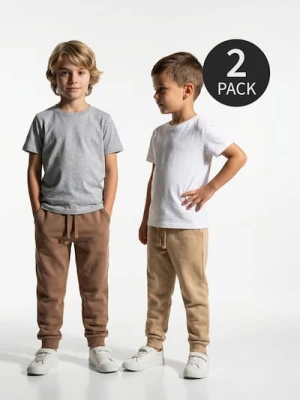 Sinsay - Spodnie dresowe 2 pack - brązowy