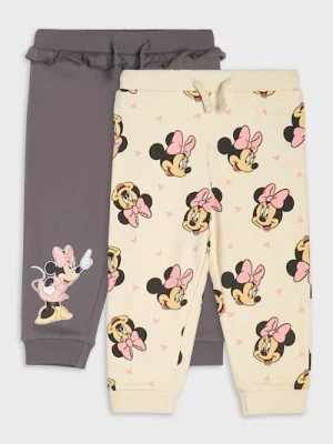 Sinsay - Spodnie dresowe 2 pack Minnie Mouse - kremowy