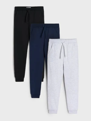 Sinsay - Spodnie dresowe 3 pack - czarny