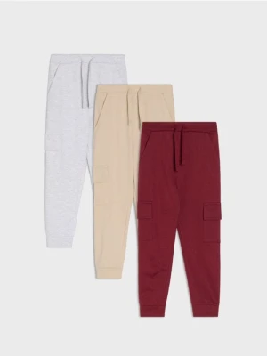 Sinsay - Spodnie dresowe 3 pack - szary
