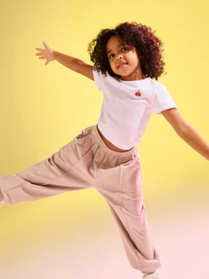 Sinsay - Spodnie dresowe balloon - beżowy