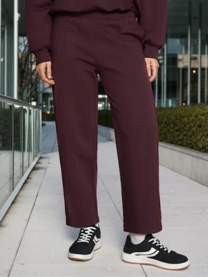 Sinsay - Spodnie dresowe barrel - bordowy