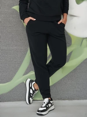Sinsay - Spodnie dresowe bawełniane - czarny