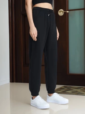 Sinsay - Spodnie dresowe bawełniane - czarny