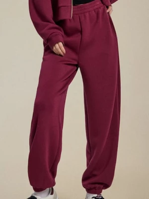 Sinsay - Spodnie dresowe - bordowy