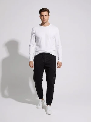 Sinsay - Spodnie dresowe cargo - czarny