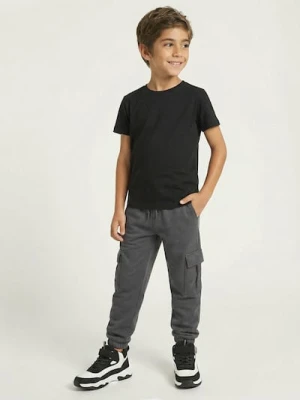 Sinsay - Spodnie dresowe cargo loose - szary