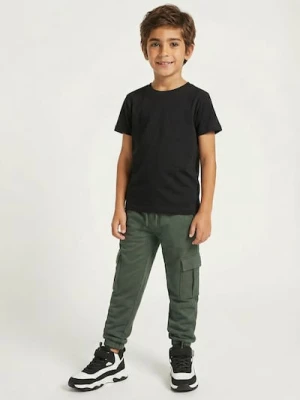 Sinsay - Spodnie dresowe cargo loose - zielony