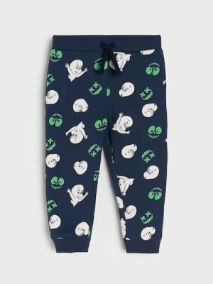 Sinsay - Spodnie dresowe Casper the friendly ghost - granatowy