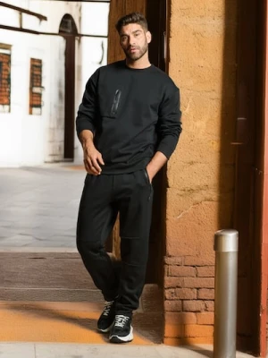 Sinsay - Spodnie dresowe - czarny