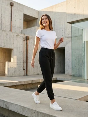 Sinsay - Spodnie dresowe - czarny