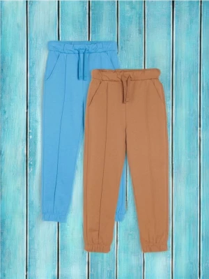 Sinsay - Spodnie dresowe jogger 2 pack - beżowy