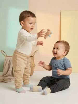 Sinsay - Spodnie dresowe jogger 2 pack - beżowy