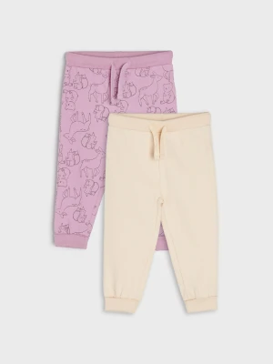 Sinsay - Spodnie dresowe jogger 2 pack - beżowy