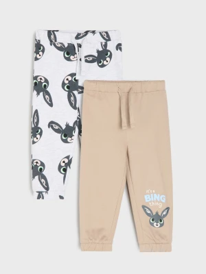 Sinsay - Spodnie dresowe jogger 2 pack Bing - brązowy