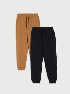 Sinsay - Spodnie dresowe jogger 2 pack - brązowy