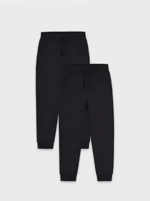 Sinsay - Spodnie dresowe jogger 2 pack - czarny