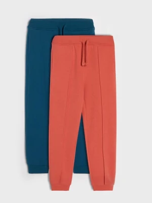 Sinsay - Spodnie dresowe jogger 2 pack - czerwony