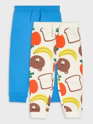 Sinsay - Spodnie dresowe jogger 2 pack - kremowy