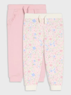 Sinsay - Spodnie dresowe jogger 2 pack - kremowy