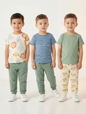 Sinsay - Spodnie dresowe jogger 2 pack - kremowy