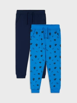 Sinsay - Spodnie dresowe jogger 2 pack - niebieski