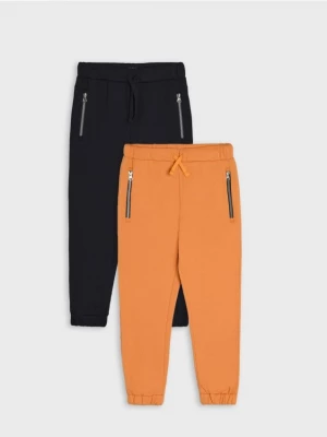 Sinsay - Spodnie dresowe jogger 2 pack - pomarańczowy