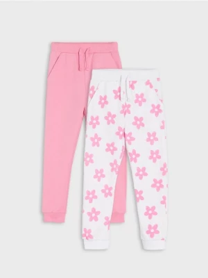 Sinsay - Spodnie dresowe jogger 2 pack - różowy
