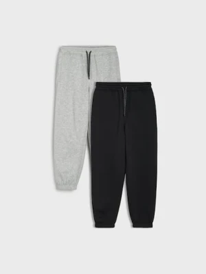 Sinsay - Spodnie dresowe jogger 2 pack - szary