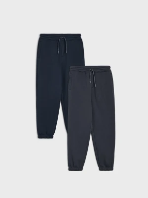 Sinsay - Spodnie dresowe jogger 2 pack - szary