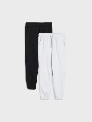 Sinsay - Spodnie dresowe jogger 2 pack - wielobarwny