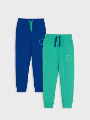 Sinsay - Spodnie dresowe jogger 2 pack - zielony