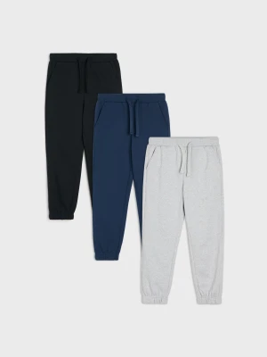 Sinsay - Spodnie dresowe jogger 3 pack - czarny