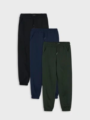 Sinsay - Spodnie dresowe jogger 3 pack - mid blue