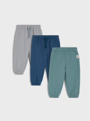 Sinsay - Spodnie dresowe jogger 3 pack - wielobarwny
