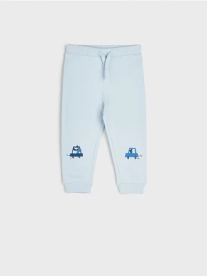 Sinsay - Spodnie dresowe jogger - błękitny