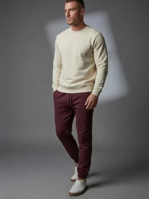 Sinsay - Spodnie dresowe jogger - bordowy