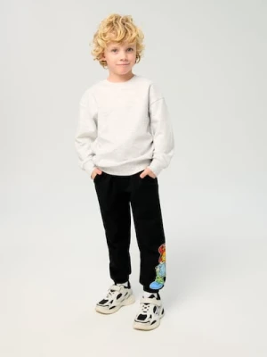 Sinsay - Spodnie dresowe jogger Garfield - czarny