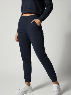 Sinsay - Spodnie dresowe jogger - granatowy