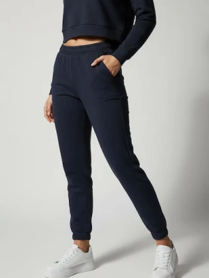 Sinsay - Spodnie dresowe jogger - granatowy