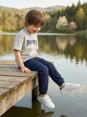 Sinsay - Spodnie dresowe typu balloon z French Terry - granatowy