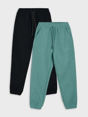 Sinsay - Ocieplane spodnie dresowe jogger loose 2 pack - wielobarwny