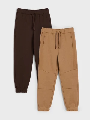 Sinsay - Spodnie dresowe jogger loose 2 pack - wielobarwny