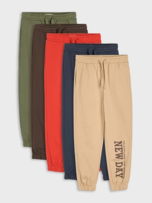 Sinsay - Spodnie dresowe jogger loose 5 pack - czerwony
