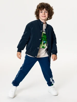 Sinsay - Spodnie dresowe jogger Minecraft - granatowy